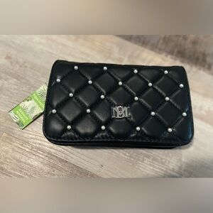 Badgley Mischka Women's Diamond Quilted Pearl Crossbody Bag NEW WITH TAGS